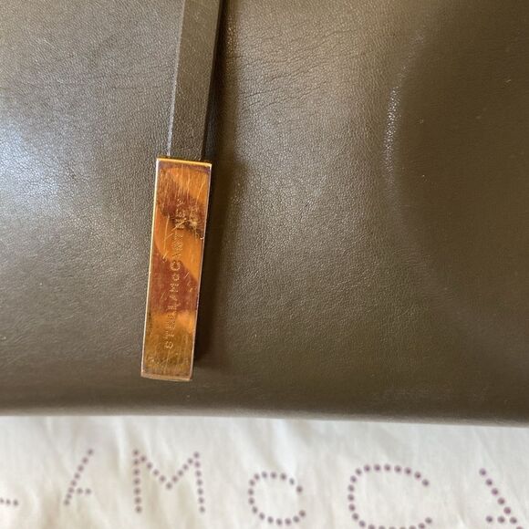 Stella McCartney Olive Green Faux Leather Beckett Boston Bag - Picture 3 of 14